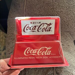 Vintage Coca-Cola Red Resin Sign Display